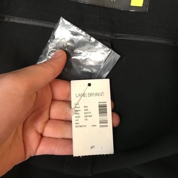 LANE BRYANT - WOMEN'S 4 PETITE - BLACK HOUSTON RIGHT FIT DRESS PANTS - Picture 4 of 6